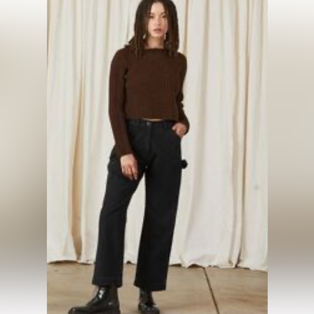 Ali Golden  Cotton Utility
Painter Pants Black Sz Medium
